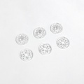 Пришивные кнопки пластиковые 15мм, прозрачные, 6 шт - Фото №1