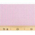 Ткань Gütermann French Cottage (мелкий ярко-розовый ромбовидный узор на белом) 