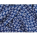 Ткань Gütermann Blooms (белый цветочный орнамент на синем) - Фото №1