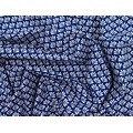 Ткань Gütermann Blooms (белые пятилистники на синем) - Фото №1