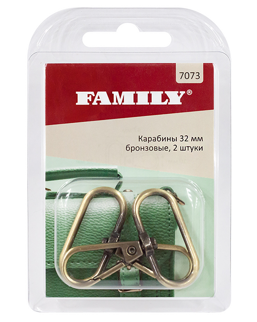 Карабины 32мм, бронзовые, 2 шт 