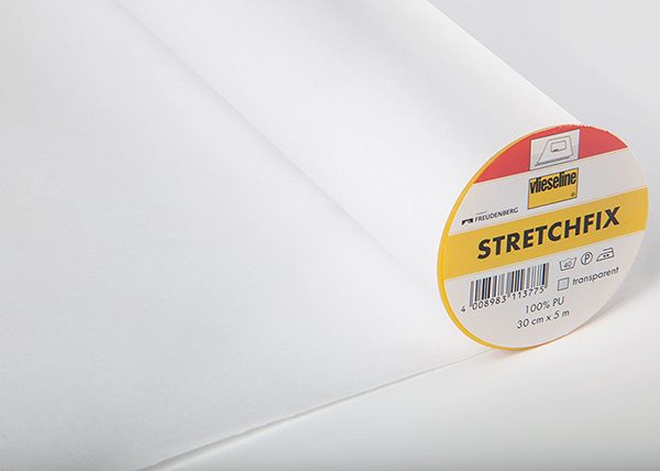 Stretchfix Двухсторонняя эластичная клеевая прокладка-паутинка на бумаге, 30 см х 5 м Эластичная клеевая прокладка на бумажной основе для стрейчевых тканей