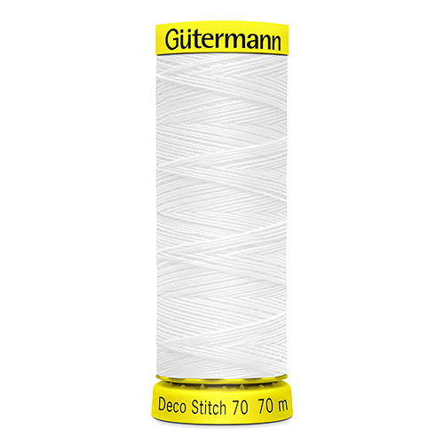 Нитки Gütermann Deco Stitch №70 70м Цвет 800 (белые) 
