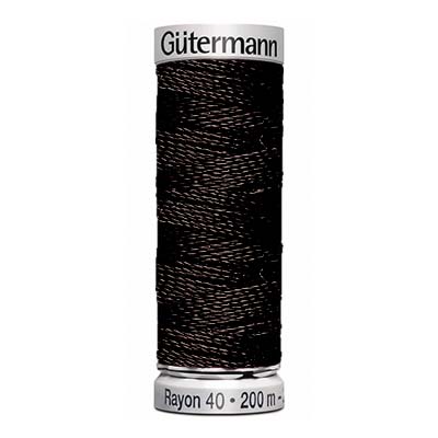 Нитки Gütermann Rayon №40 200м Цвет 1005 (черные) 