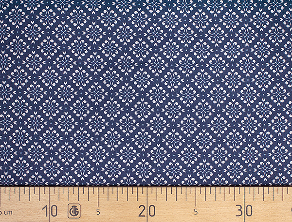 Ткань Gütermann Good Vibes (геометрический узор на темно-синем) 