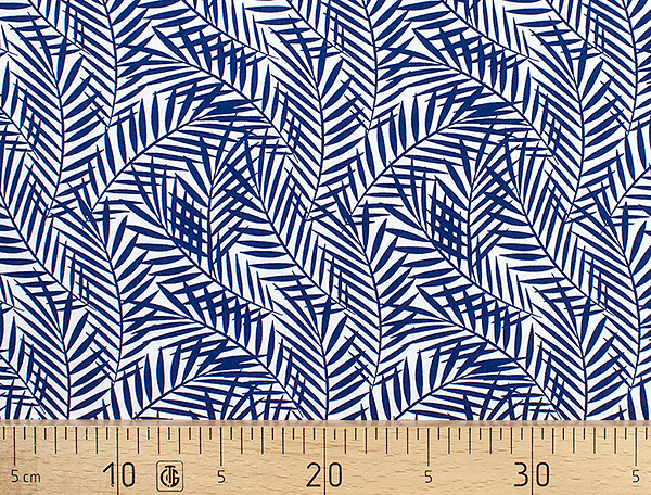 Ткань Gütermann Blooms (синие веточки на белом) 