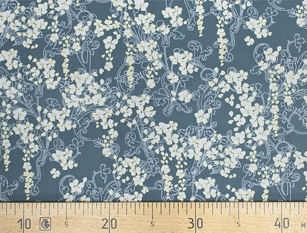 Ткань Gütermann Elegant Spirit (мелкие цветы на сером) 