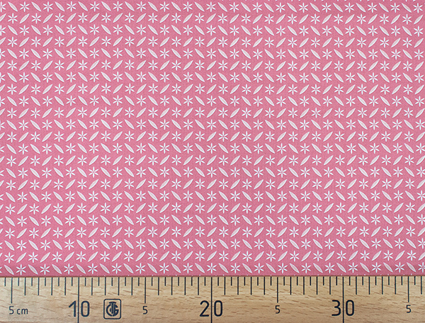 Ткань Gütermann Natural Beauty (мелкий бело-персиковый узор на розовом) 