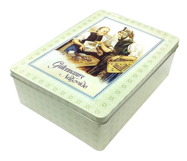 Металлическая коробка Gütermann, серия Nostalgic, салатовая, 24х19х8см 