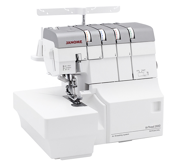 Janome AirThread 2000D Professional 4-x (3, 2-x) - ниточный оверлок с пневматической заправкой