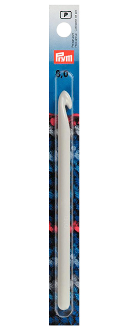 Крючок для вязания 8.0 мм пластиковый серый 