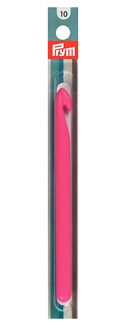 Крючок для вязания 10.0 мм пластиковый розовый 