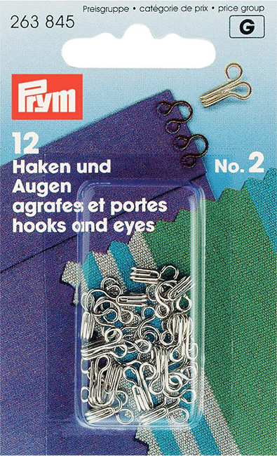 Крючки для одежды №2 серебристые 12шт 