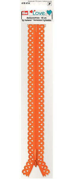 Молния Prym Love S11 декоративная потайная 40 см оранжевая 