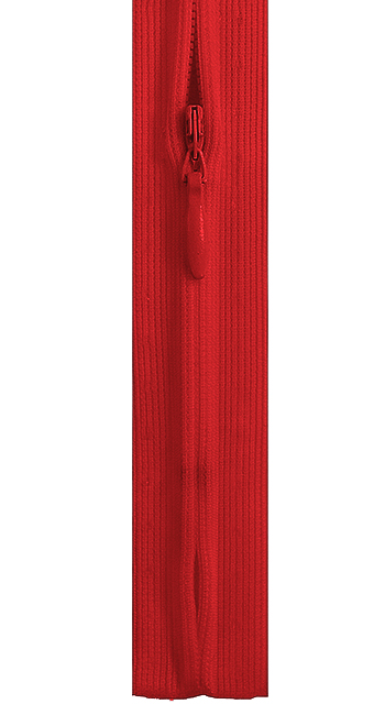 Молния S6 потайная 60 см красная 