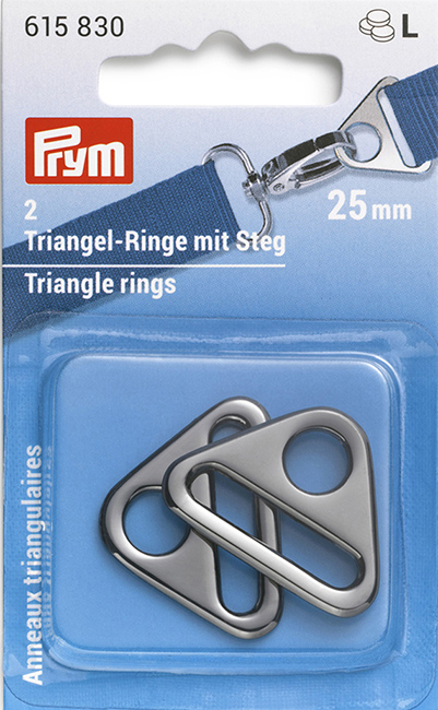 Треугольные кольца с двумя отверстиями 25мм 2шт цвет оружейного металла 