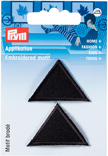 Аппликация Треугольник (2шт) черный 