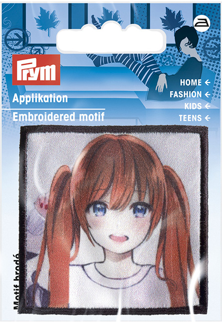 Аппликация Девочка с рыжими волосами 55х55мм 