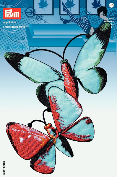 Аппликация Бабочки большие многоцветные 180х160мм 