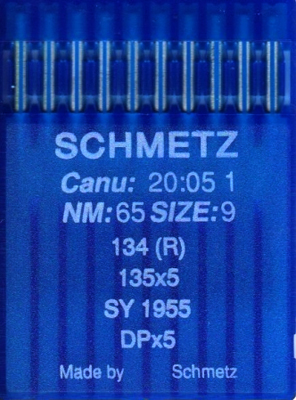 Иглы промышленные универсальные Schmetz DPx5 №65 10 шт 