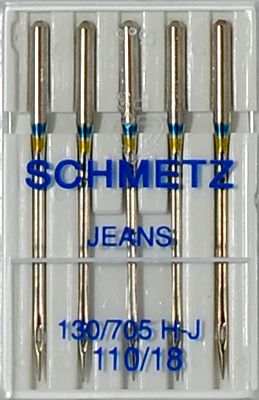 Иглы для джинсы №110 Schmetz 130/705H-J 5 шт 