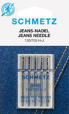 Иглы для джинсы №90-110 Schmetz 130/705H-J 5 шт 