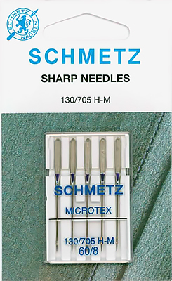 Иглы для микротекстиля №60 Schmetz 130/705H-M 5 шт 