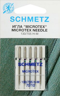 Иглы для микротекстиля №70 Schmetz 130/705H-M 5 шт 