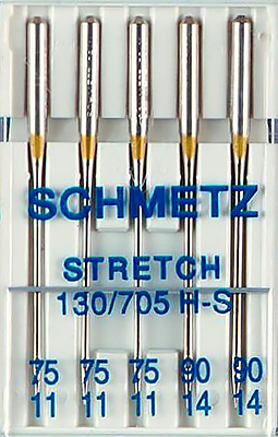 Иглы для эластичных материалов №75-90 Schmetz 130/705H-S 5 шт 