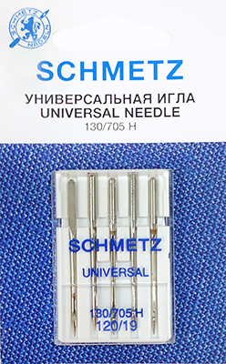 Иглы универсальные №120 Schmetz 130/705H 5 шт 