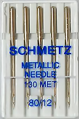 Иглы для вышивки металликом №80 Schmetz 130 MET 5 шт 