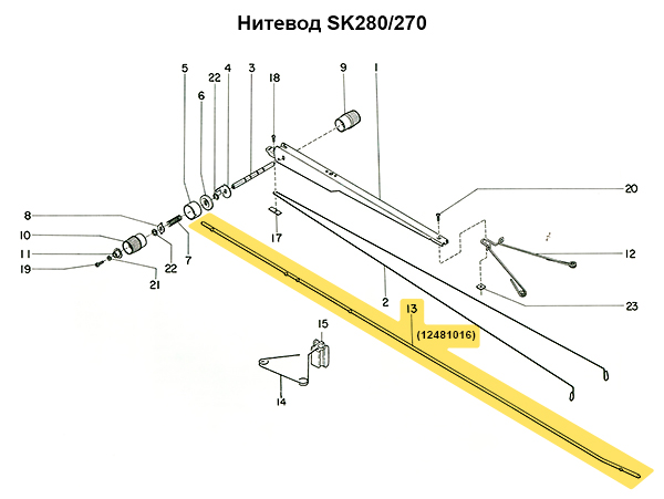 Штанга нитевода  SK155/270/280 