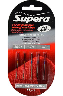 Иглы универсальные №80-100 Supera 130/705H (2020) 5 шт 
